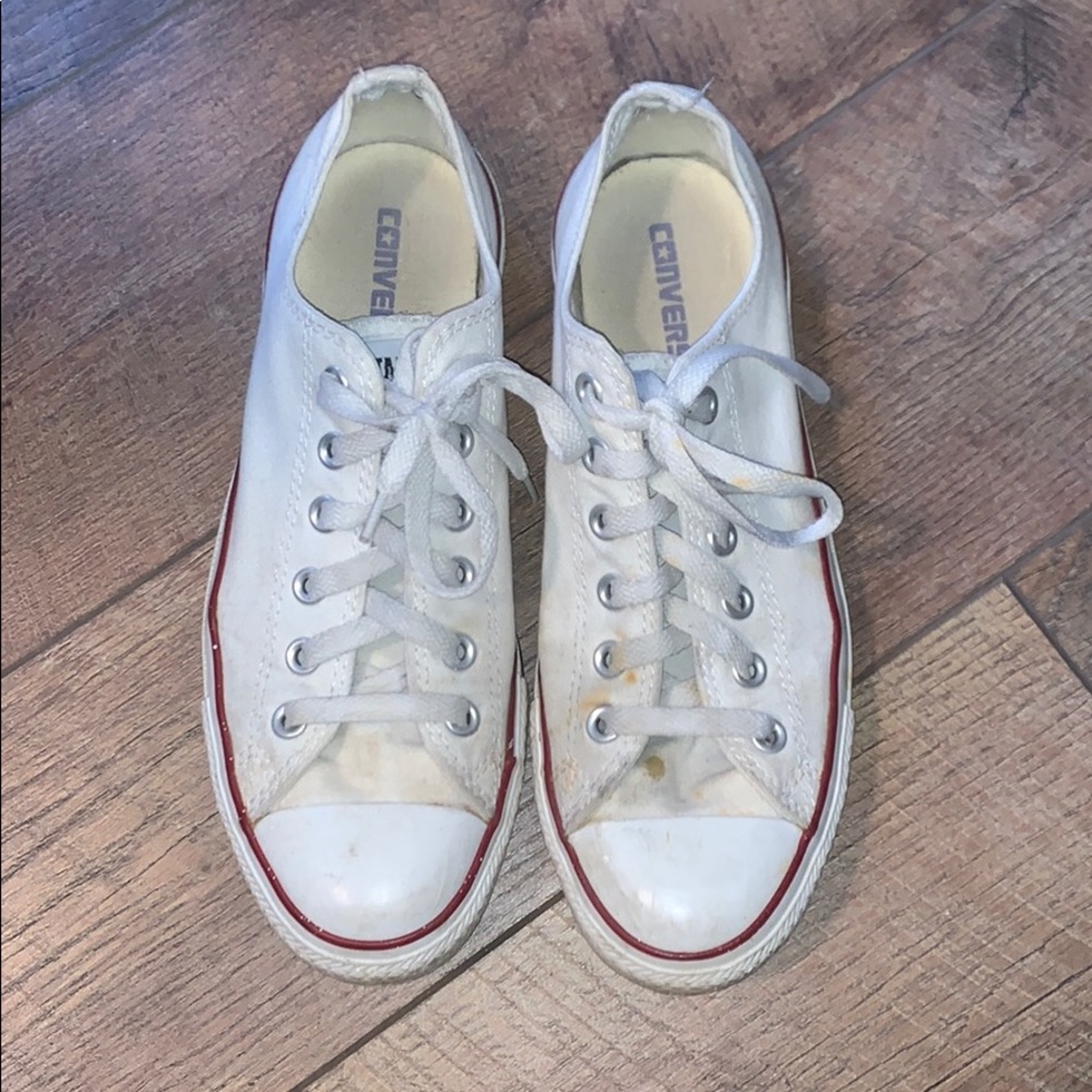 White Chuck Taylor’s, women’s size 9